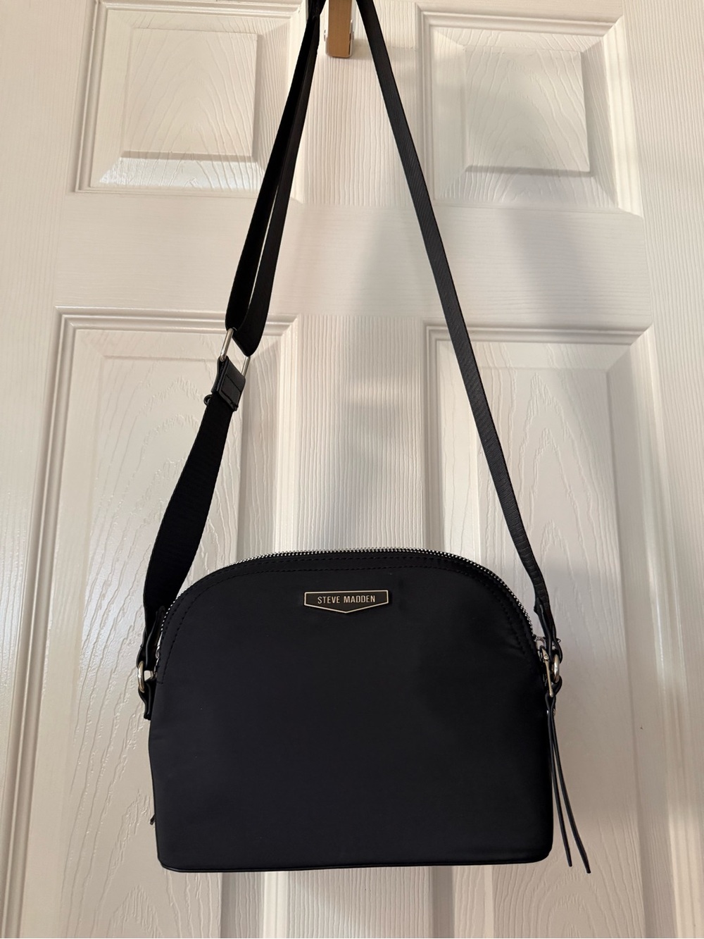 Steve Madden Black Crossbody Saddle Bag